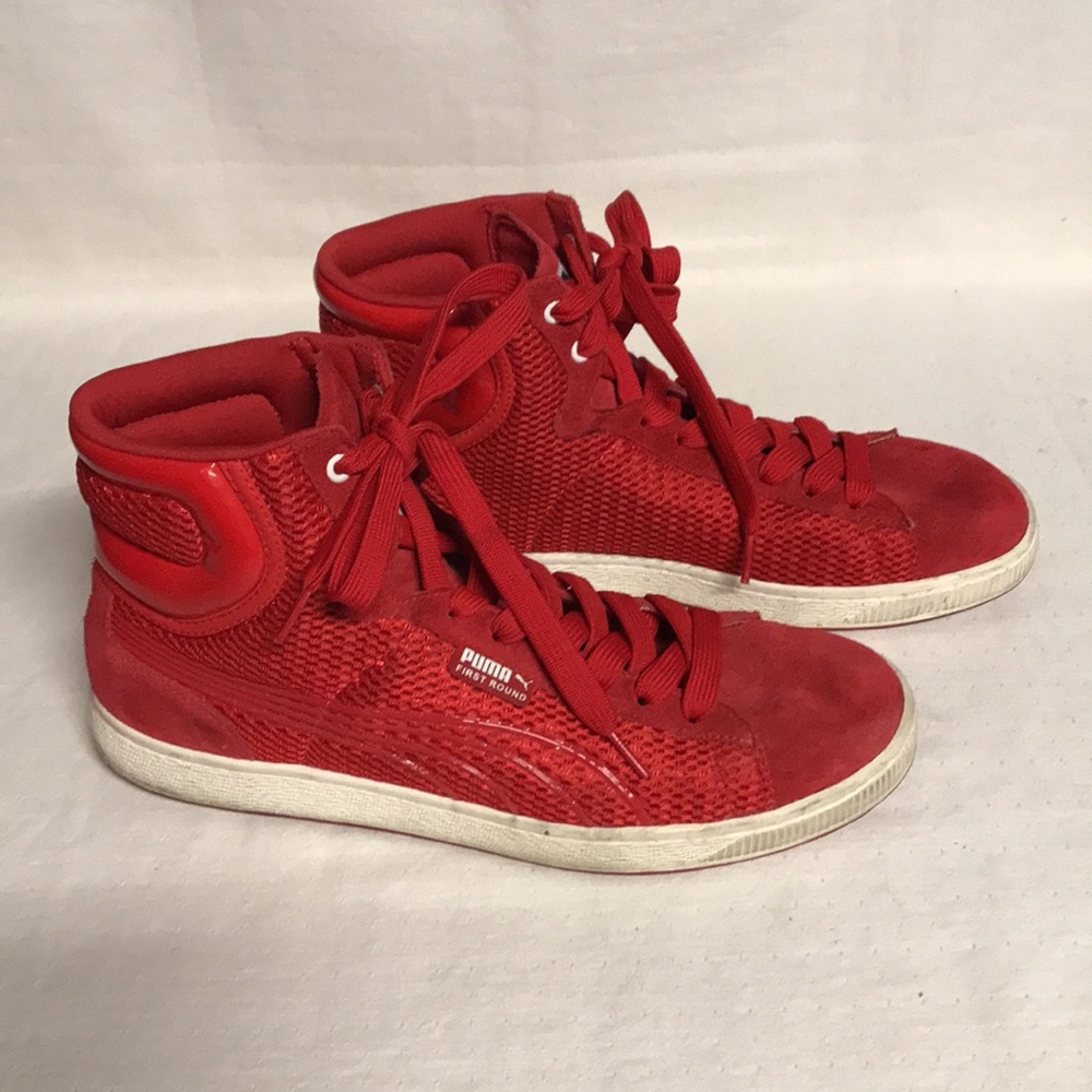 Mens Puma First Round Mesh High Risk Red-High Risk Red Size 13 - Picture 3 of 10